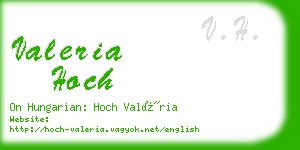 valeria hoch business card